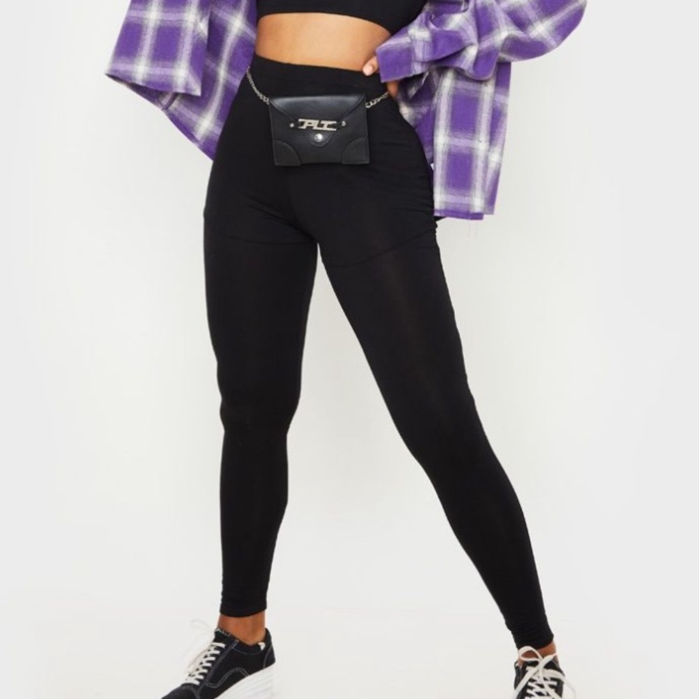 PLT Black Jersey Leggings